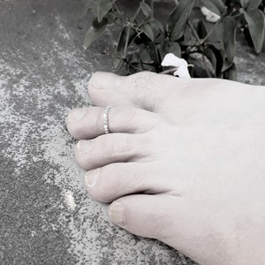 Anillos para los dedos del pie o juego de anillos para los pies, plata maciza 925, anillo para el dedo gordo del pie, anillos para los dedos del pie, ajustable, JOYERÍA PARA LOS PIES imagen 5