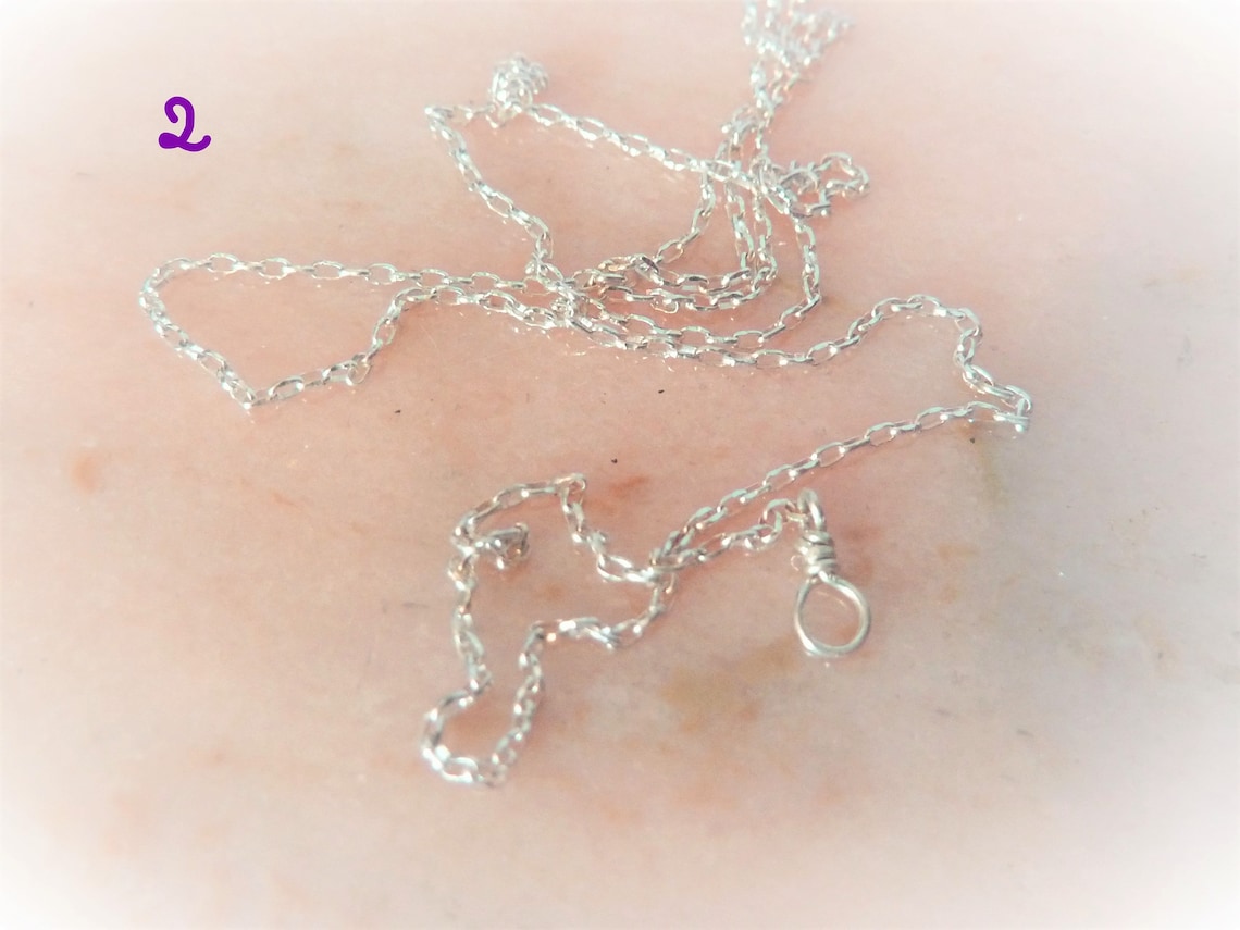 Chaîne Collier Ancienne En Argent Massif 925 - Poids 16,3 G - Poinçonnée - Vintage - Occasion