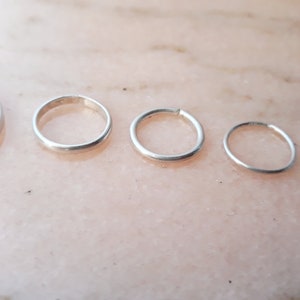 Toe rings or set of foot rings, solid 925 silver, big toe ring, toe rings, adjustable, FOOT JEWELRY image 8