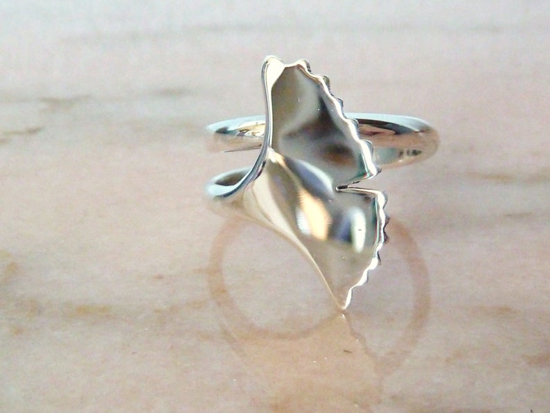 Flora - Bague gingko ajustable