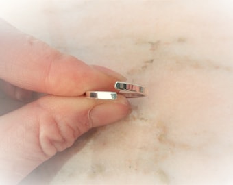 Adjustable 925 sterling silver ring, unisex