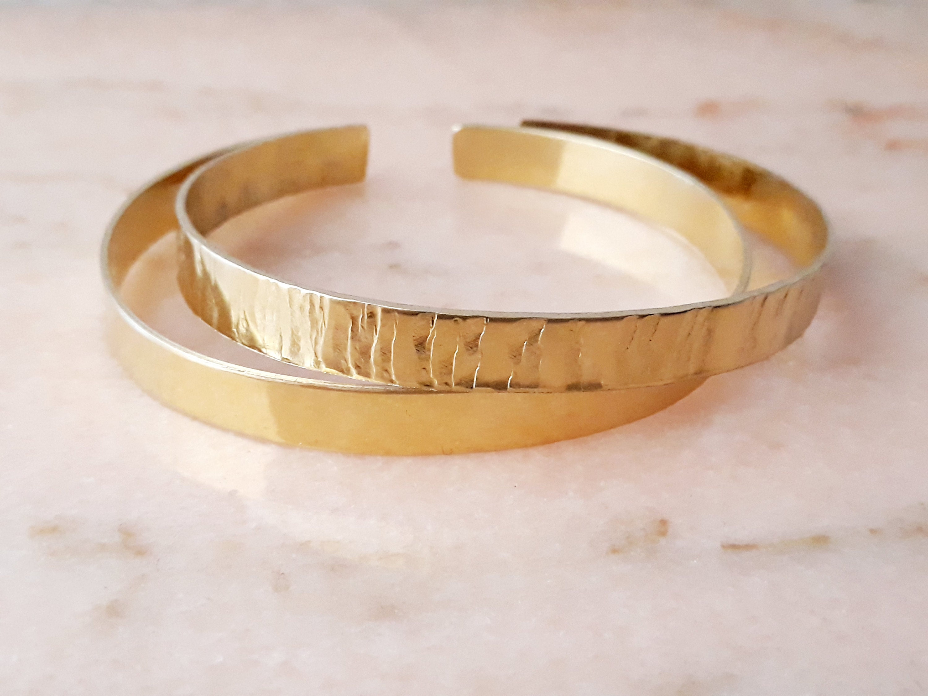 Bracelet Femme Cercle Doré Imposant - Jonc Manchette Réglable En Alliage - Neuf