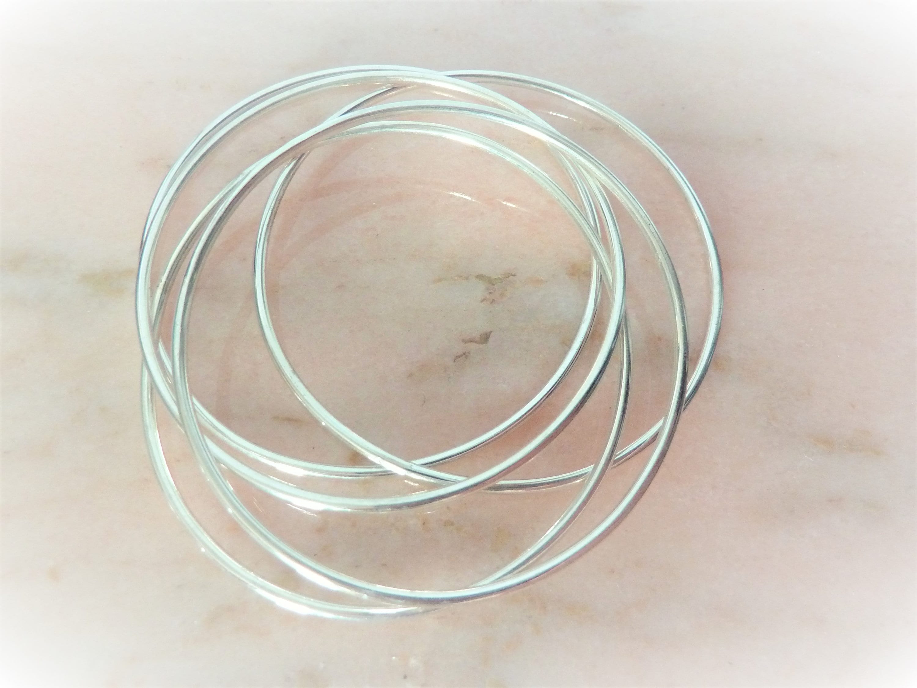 ブレスレット BLENDOFF Ordinary Minimal Round Cuff Bracelet 3mm Silver 925 615uOtwBE3L.jpg