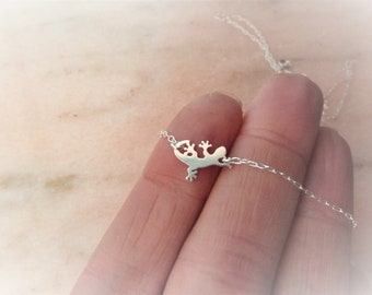 Collier argent massif 925 *Animal GECKO au choix* cadeau nature