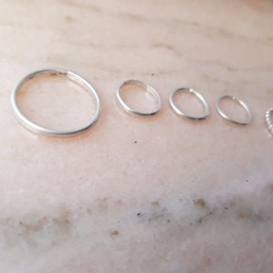 Toe rings or set of foot rings, solid 925 silver, big toe ring, toe rings, adjustable, FOOT JEWELRY image 4