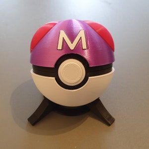 Master Ball Pokeball Replica Functioning Button Release Lid image 3