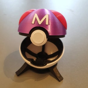 Master Ball Pokeball Replica Functioning Button Release Lid image 4