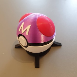 Master Ball Pokeball Replica Functioning Button Release Lid image 5