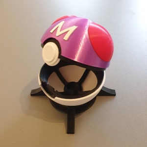 Master Ball Pokeball Replica Functioning Button Release Lid image 6