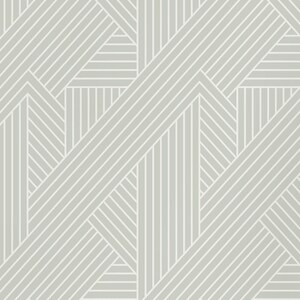 Interwoven Parquet Pattern Wallpaper, Sage Beige, Wallpaper