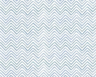 Watercolor Chevron Wallpaper, Blue Dragon, Peel and Stick Wallpaper