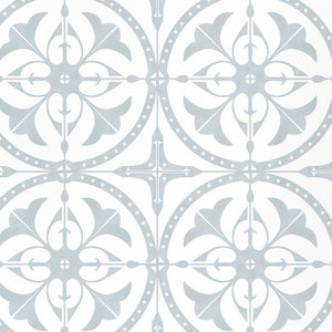 Round Moroccan Tile Blue , Wallpaper