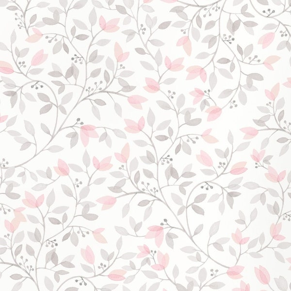 Grey and Coral Wallpaper Etsy