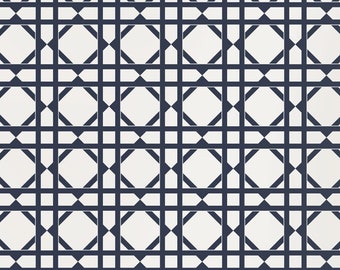 Geometric Dark Navy , Peel and Stick Wallpaper