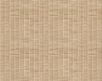 Rattan Weave Look, Natural, Wallpaper