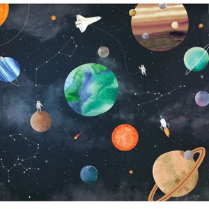 Space Mural Wallpaper, Dark, Space Wall Art,  Wall Mural