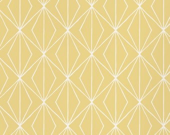 Diamond Points, Yellow, Peel and Stick Wallpaper