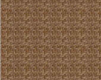 Wicker Weave, Brown, Peel and Stick Wallpaper