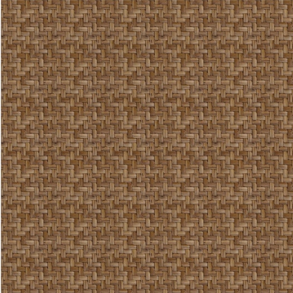 Wicker Weave, Brown, Peel and Stick Wallpaper