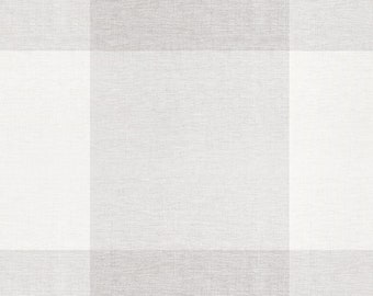 Checkered Fabric Look Large Wallpaper, Grey, Peel and Stick Wallpaper