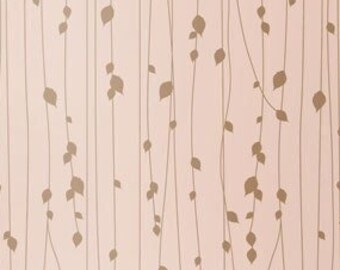 Leaves Pink , Peel and Stick Wallpaper