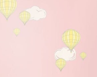 Hot Air Balloon Pink , Peel and Stick Wallpaper