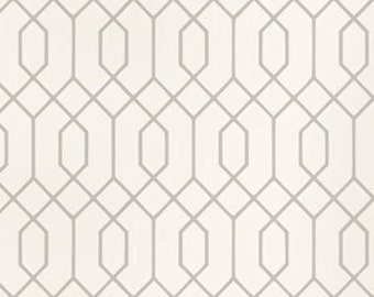 Geometric Hexagon Light Grey , Peel and Stick Wallpaper