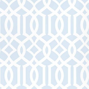 Modern Trellis Sky Blue , Wallpaper
