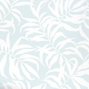 Tropical Palm Leaves Solid Light Blue , Wallpaper
