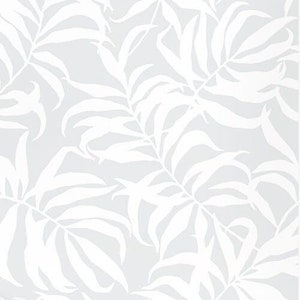 Tropical Palm Leaves Solid Grey , Wallpaper