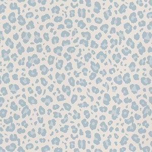 Animal Print Leopard Wallpaper, Light Blue, Wallpaper