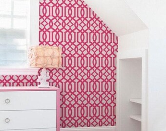 Papel pintado Avant Trellis, magenta, despegable y pegable o tradicional sin pegar