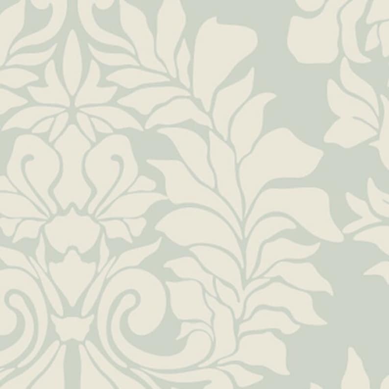Damask Wallpaper Classic Sage Green Peel and Stick Wallpaper Etsy