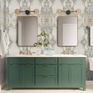 Classic Weathered Fabric Look, Grey, Wallpaper