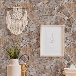 Split Stein Mosaikstein-Look, Leuchte, Tapete