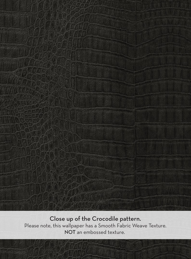 Crocodile Wallpaper Black Peel and Stick Wallpaper Etsy