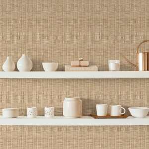 Rattan Weave Look, Natural, Peel and Stick Wallpaper - Etsy