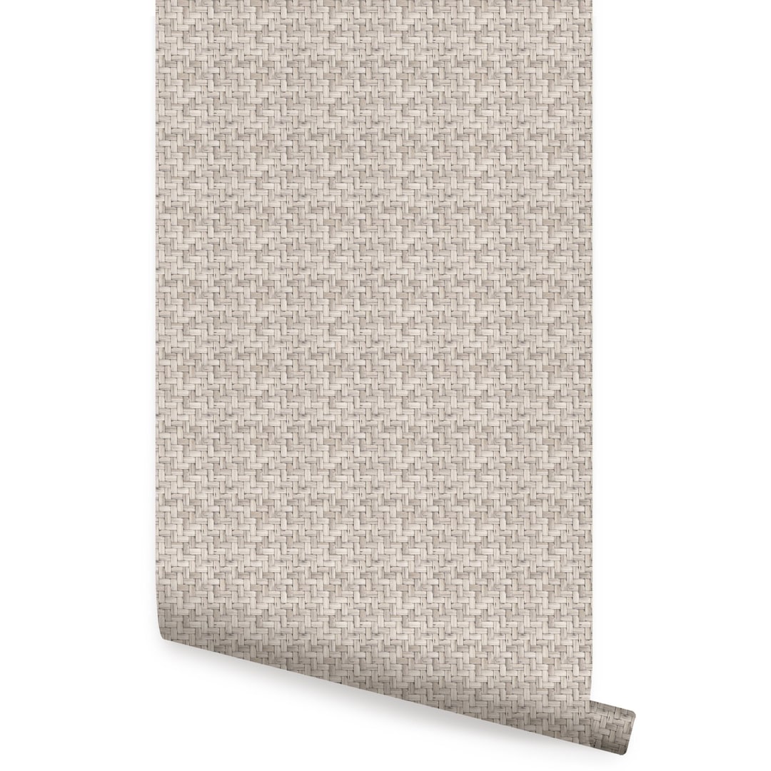 Wicker Weave, White Wash, Peel and Stick Wallpaper Etsy