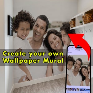 Custom Wallpaper / Custom Wall Mural / Your Family Wallpaper / Your Family Wall Mural / Custom photo peel and stick wallpaper