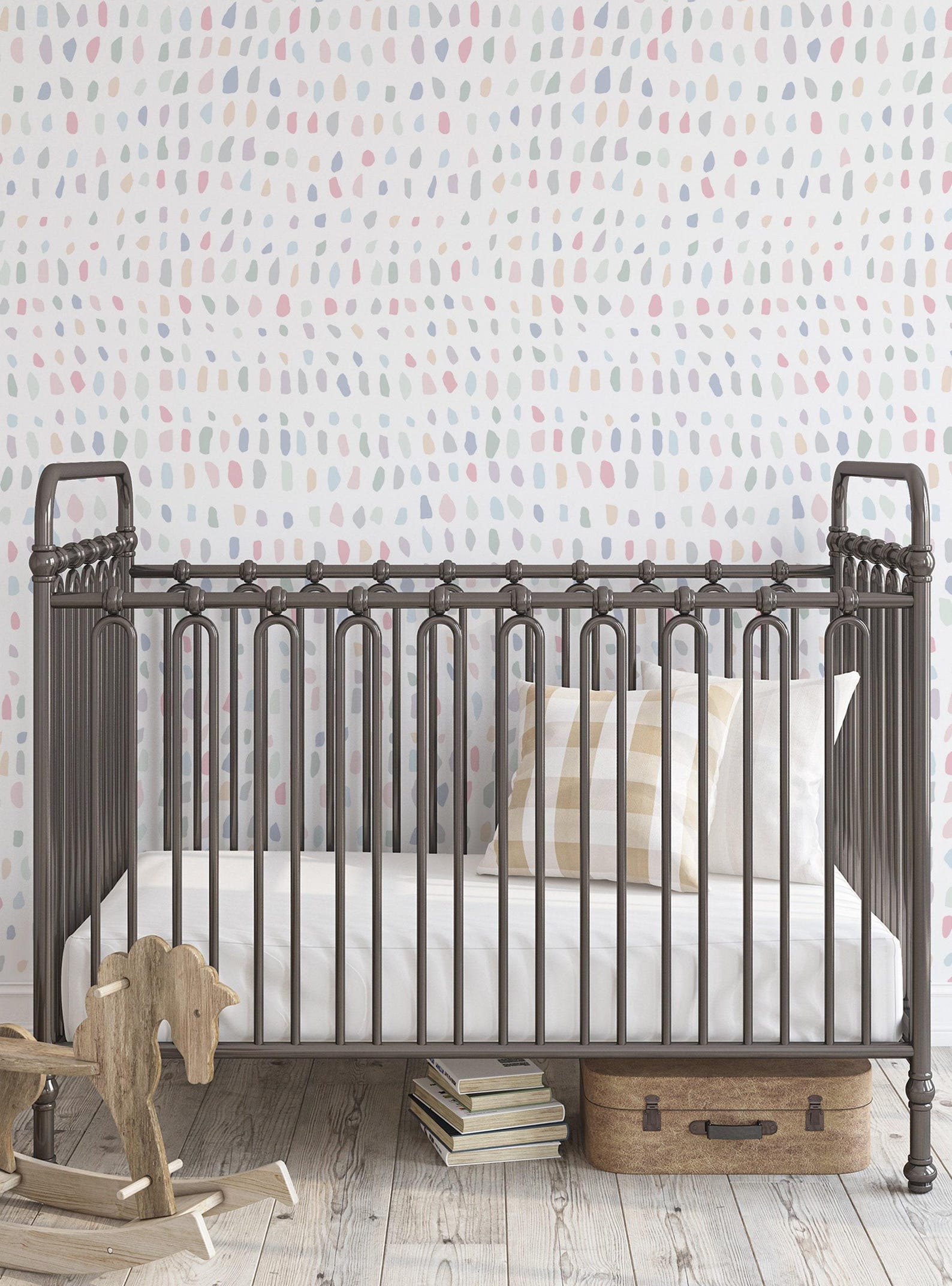 Confetti Time Peel and Stick Wallpaper - Bathroom Wallpaper - Floral ...
