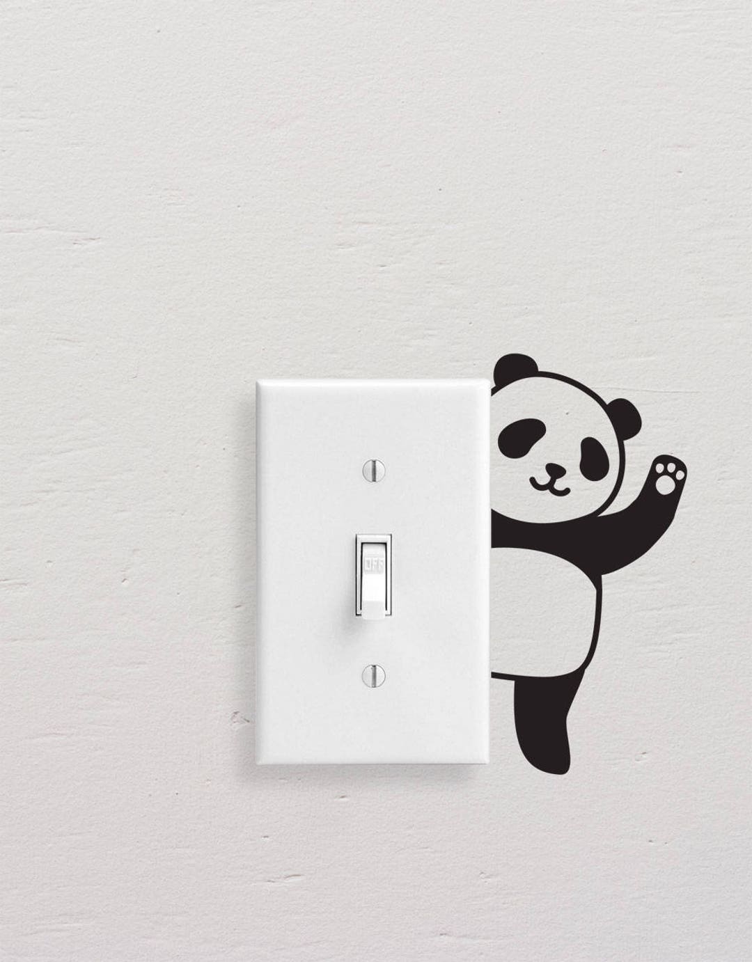 Panda Wall Decals Panda Light Switch Decal Simple Panda - Etsy