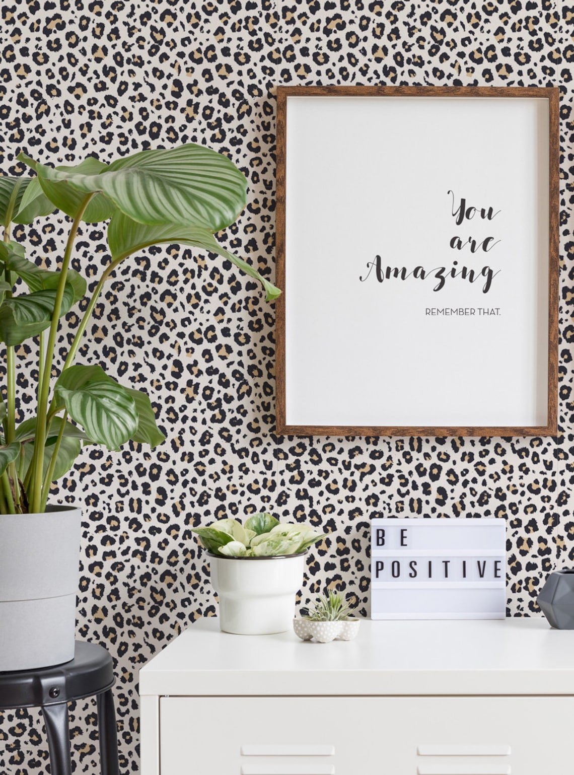 Animal Print Leopard Wallpaper, Light Natural, Wallpaper - Etsy