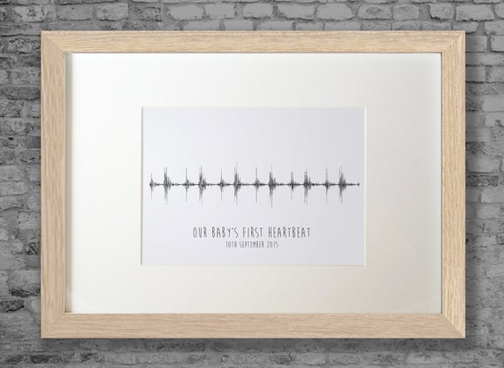 Personalised Sound Wave Frame Using Your Baby S Heartbeat Digital Only