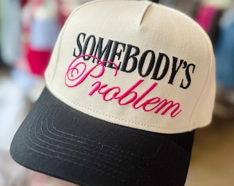 Gorra clásica bordada con el logo de Somebody's Problem, gorra de camionero Richardson moderna con el logo de Somebody's Problem, gorra de béisbol bordada con el logo de Somebody's Problem