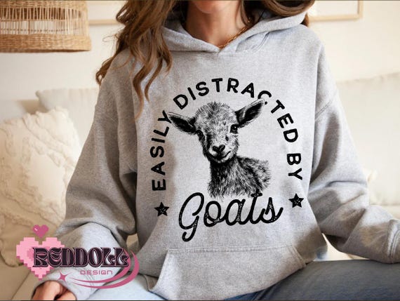 Easily Distracted by Goats Png, Cute Goats Png, Farm Girl Birthday, Funny Goat Png, Goat Lover Png, Farmer Png
