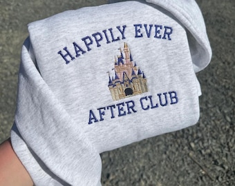 Camiseta bordada del Club Happily Ever After, sudadera Magic Kingdom, sudadera con capucha bordada Magical Castle