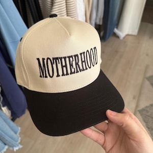 Motherhood Embroidered Classic Dad Hat, Mom Embroidery Trendy Richardson Trucker Hat, Motherhood Embroidered Baseball Hat, Mom Hat