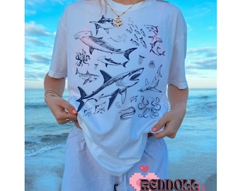 Vintage 90s Tattoo Shark Png, Nature Sea Life Ocean Lover Png, Whale Shark Png, Summer Png