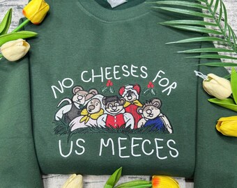 No Cheeses For Us Meeces Embroidered T-Shirt, The Muppet Christmas Carol Embroidery Crewneck Sweatshirt, Disney Merry Christmas Hoodie