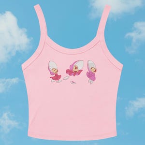 Disneyland Little Oysters Embroidered Spaghetti Strap Tank Top, Alice in Wonderland Baby Oysters Embroidery Racer Tank, Disney Trip Baby Tee